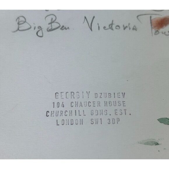 Big Ben Victoria Tower London Georgiy Dzubiev Artist Signed 1999 Architecture - Picture 8 of 10